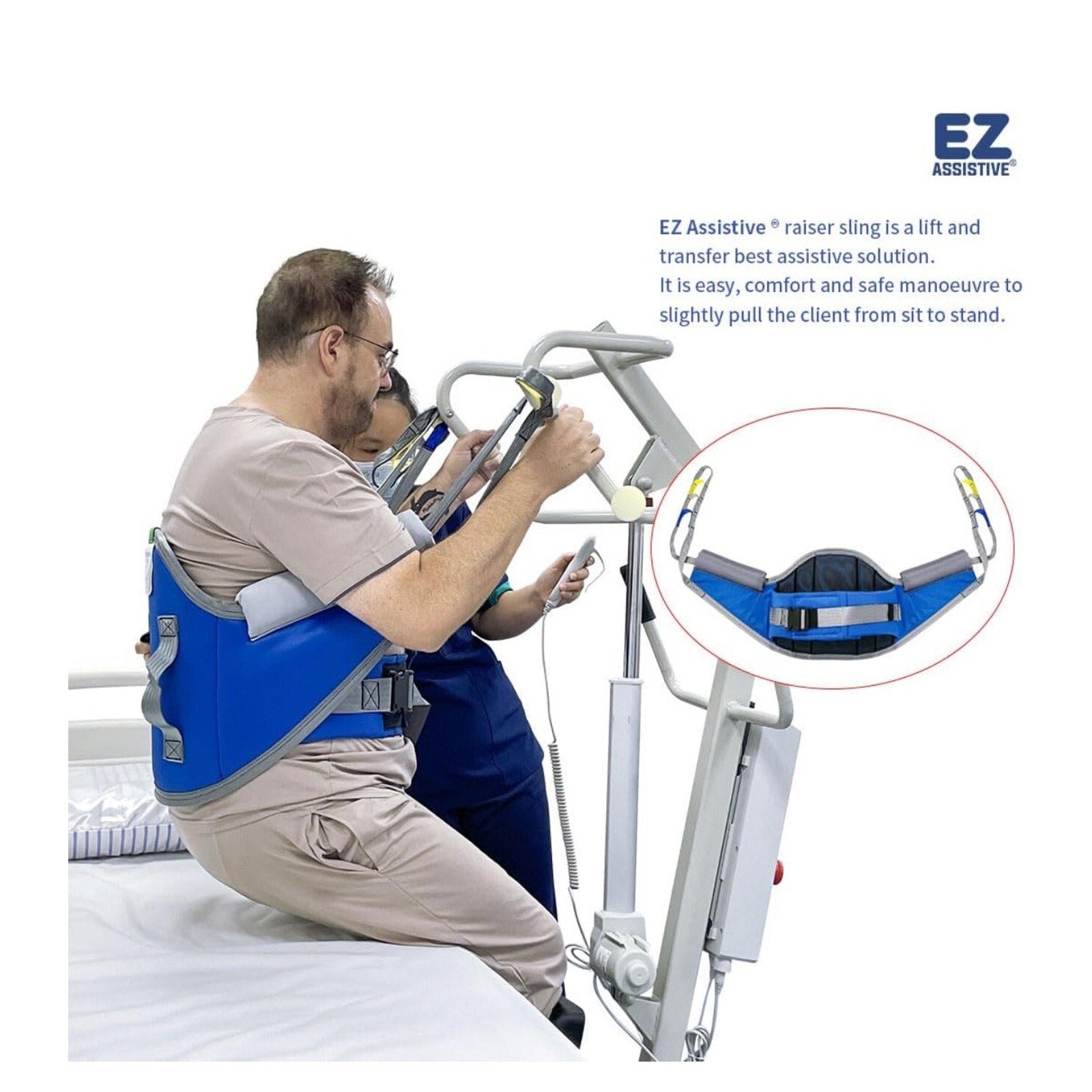 Sit to Stand Padded Patient Lift Sling,500Lbs Safety Loading Weight, Stand Assis