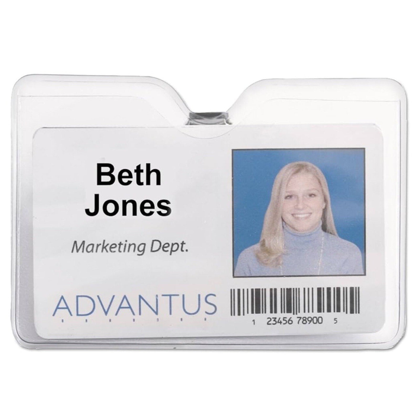 Advantus Horizontal Security ID Badge Holder 3.5 x 4.25 50/Box 75411