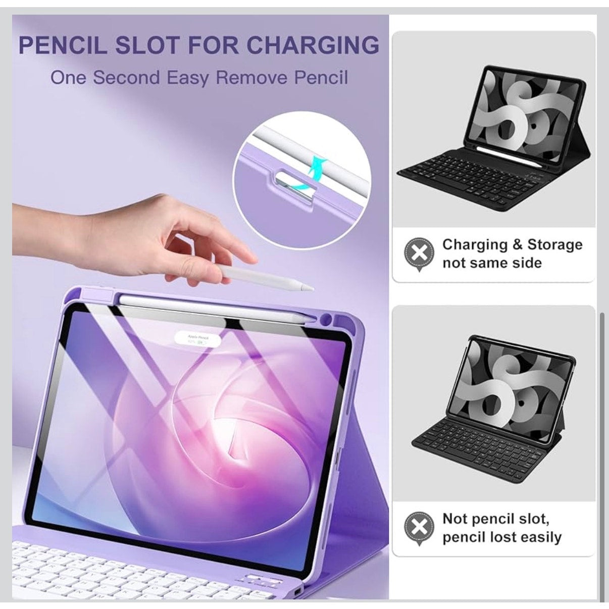 Harvopu Keyboard Case Air 11" M3/M2 (2025/2024), Air 5/Air 4 (Purple)