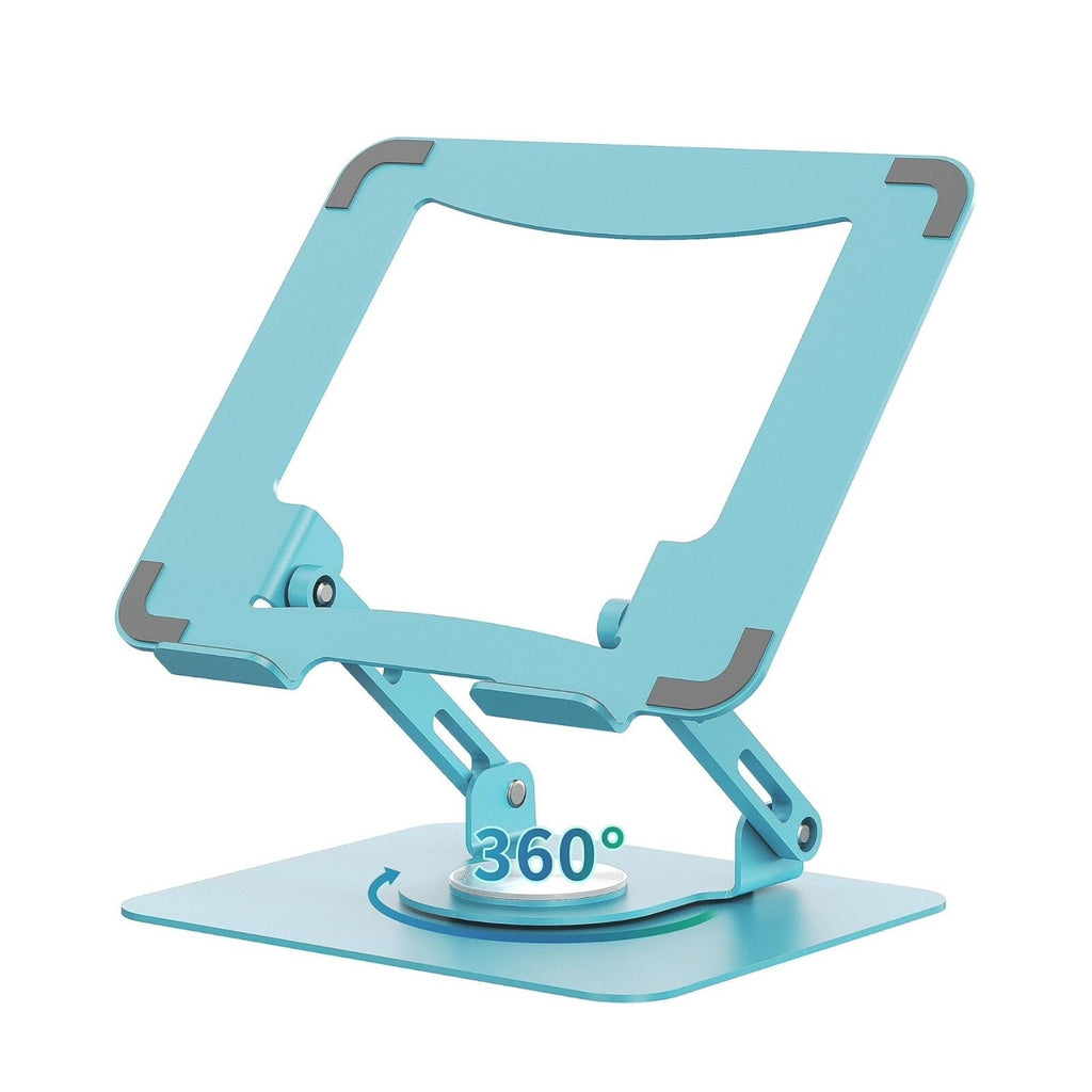 Laptop Stand with 360° Rotating Base, Ergonomic Computer Riser for Desk, Blue