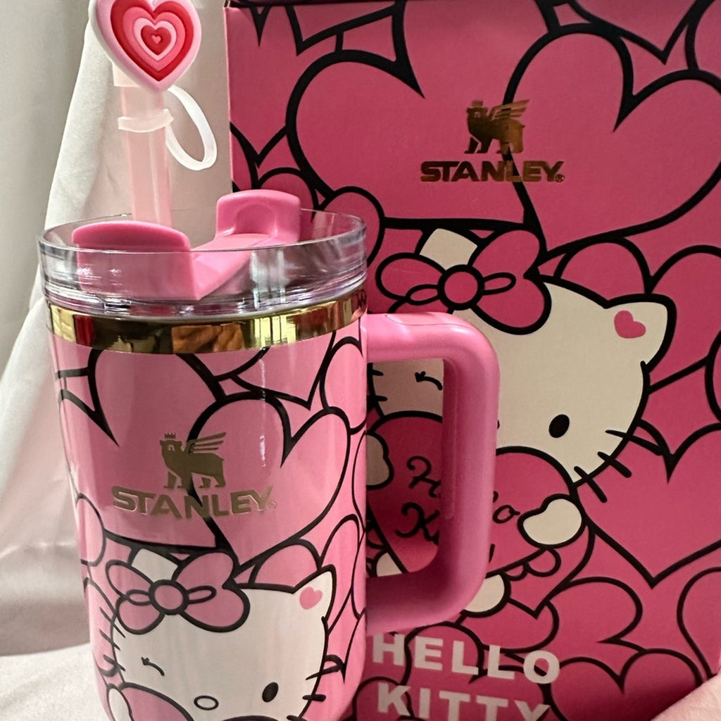 Stanley FlowState Quencher H2.0 Tumbler limited edition  Hello Kitty 40 oz Pink