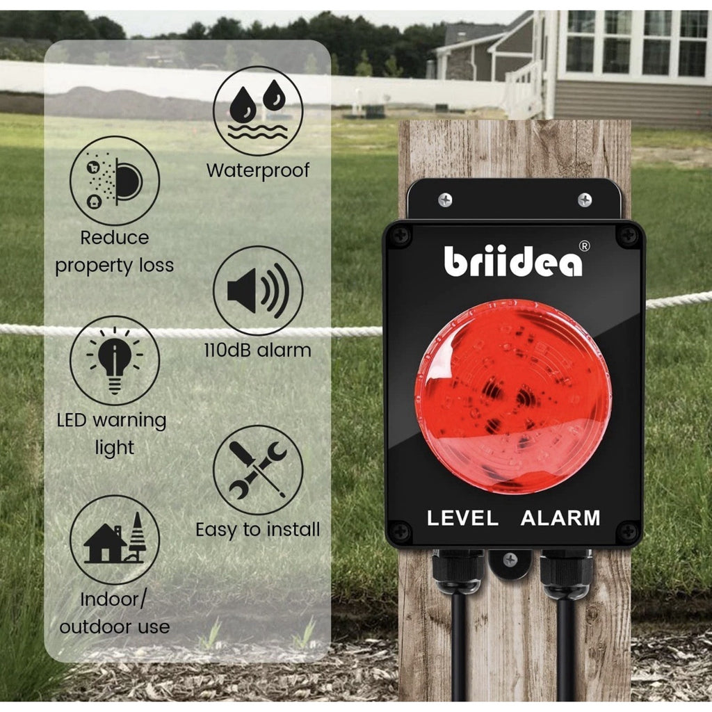 Pump Alarm Indoor Outdoor High Water 10ft Float Switch Sump Led Briidea Septic