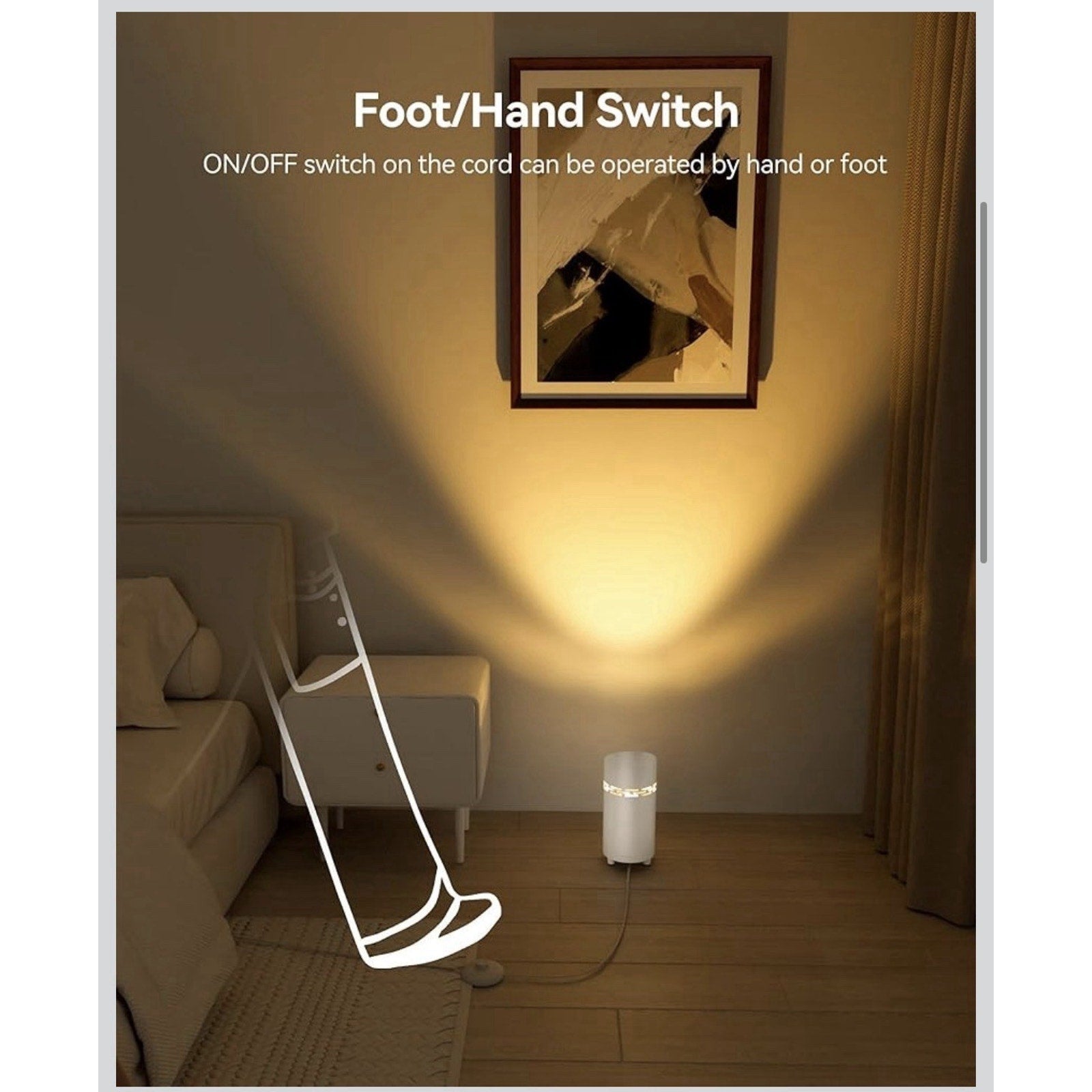 2 Pack Uplights Indoor Floor Can Lights, 3000K/4000K/6000K Spotlight Indoor