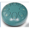 REGIS 6” Steel Tongue Drum, 8 Notes, Calming Meditation Percussion (Malachite)