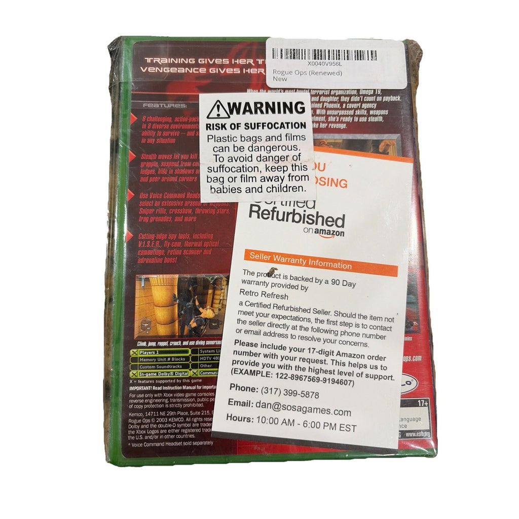 Rogue Ops (Microsoft Xbox, 2003) - New Sealed - See desc.