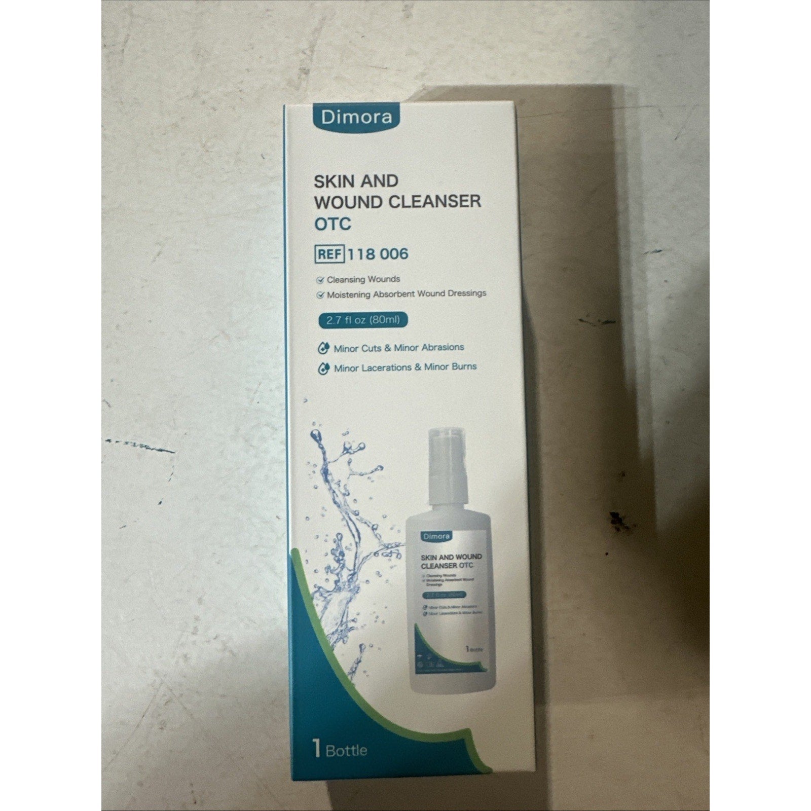 Dimora Skin and Wound Cleanser, OTC First Aid Antiseptic Cleanser,Moistening Abs