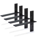 Floating Shelf Bracket 3/8" Thick Heavy Duty Shelf Brackets 4 12 Inch 4 PACK
