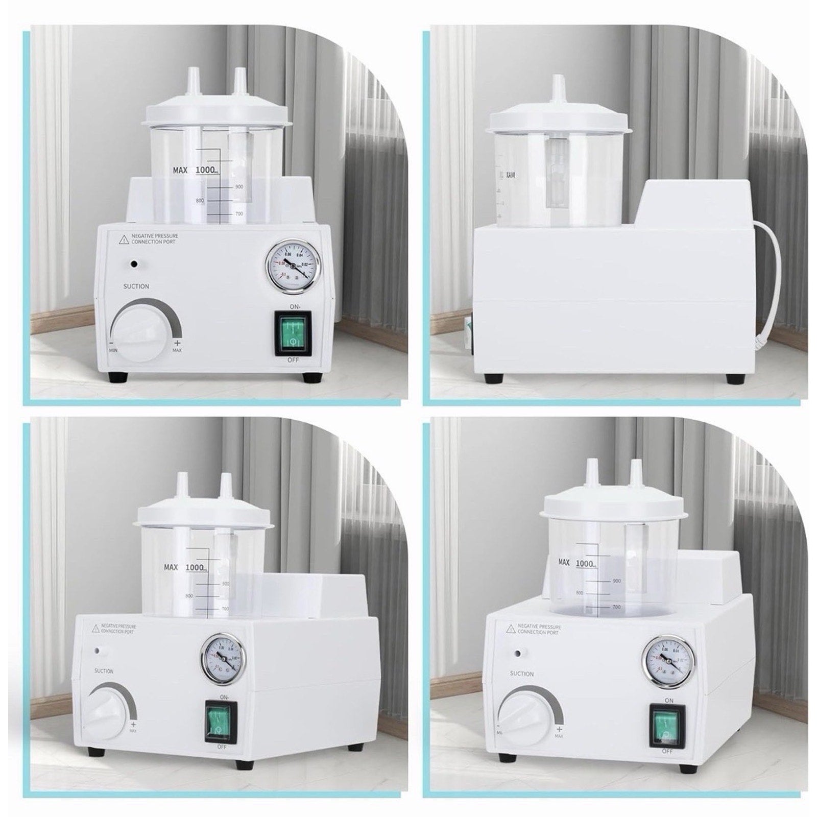 Portable Veterinary Suction Machine for Home Use - 1000ml Capacity, 110V
