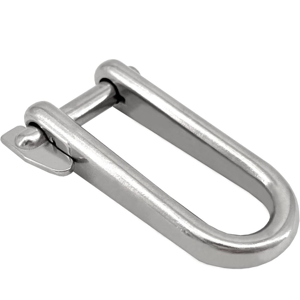 ISURE MARINE 2PCS 8mm 316 Stainless Steel Key Pin Shackle Hardware Rigging