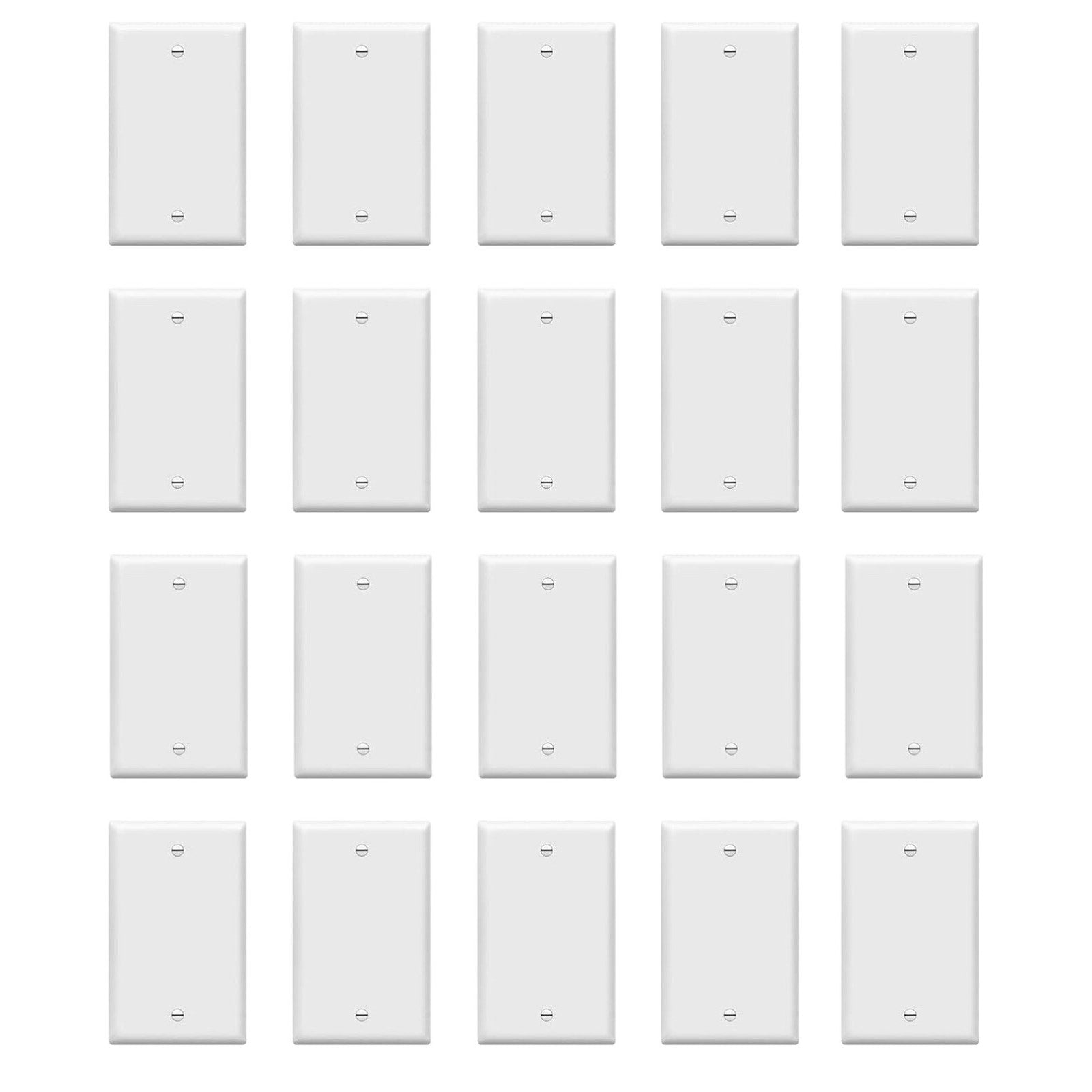 10 Packs Wall Plate White Single Blank No Device Outlet Cover