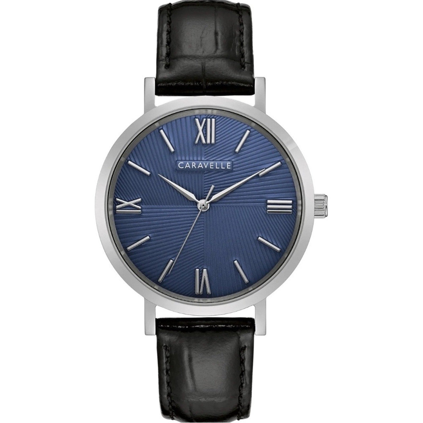 Caravelle By Bulova 43A152 Men's Watch, Blue Dial, Leather
