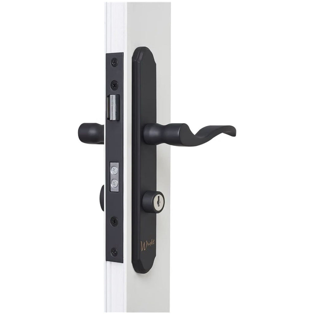Wright Matte Black Serenade Mortise Storm Patio Door Lock Lever Latch VMT115MB