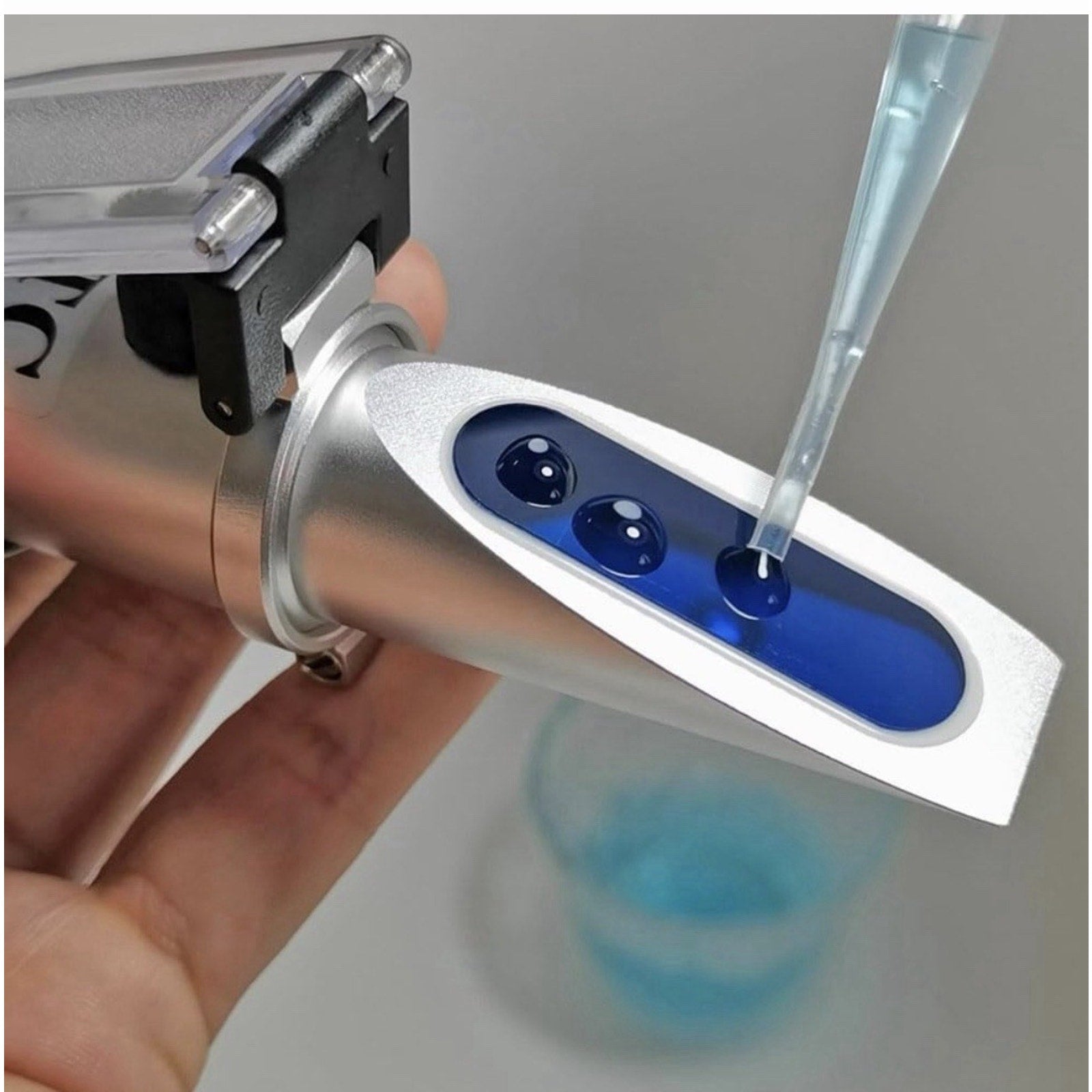 Brix Refractometer with ATC, Dual Scale - Specific Gravity & Brix, Hydrometer in