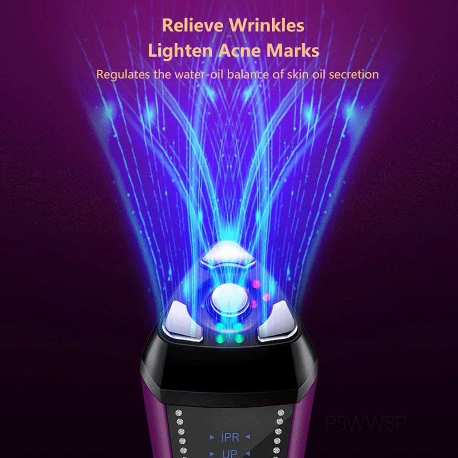 RF Facial Beauty Machine Microcurrent Skin Tightening Fade Wrinkles Red Blue MUF