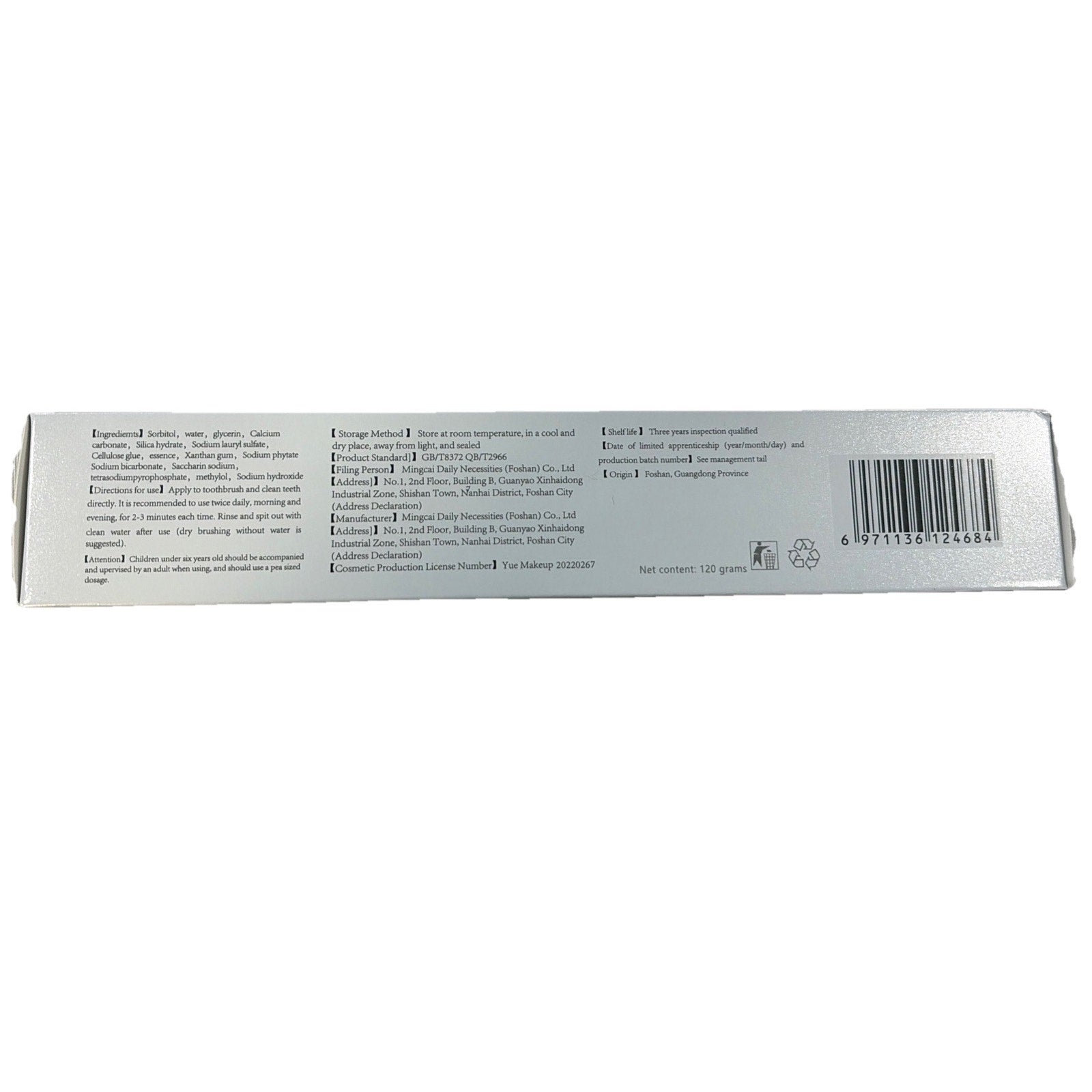 6 Pack Probiotics Bright White SP-6 Toothpaste Halitosis 120g