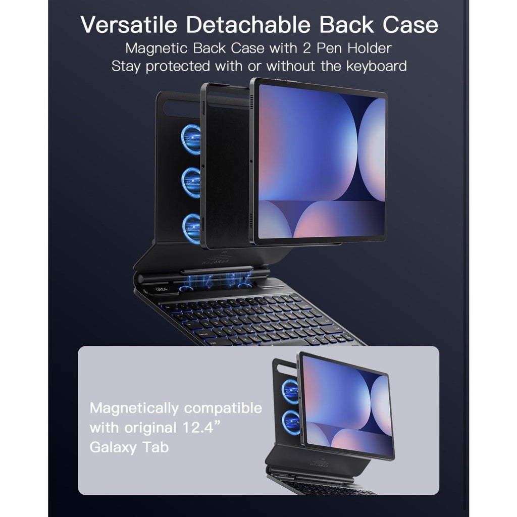 ORDA Keyborad Case for Samsung Galaxy Tab S10+, S9+, S9FE+, S8+, S7+, S7FE