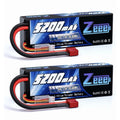 Zeee 7.4V 2S 5200mAh 50C LiPo Hard Case Battery w/ T Plug for 1/8 1/10 RC Cars