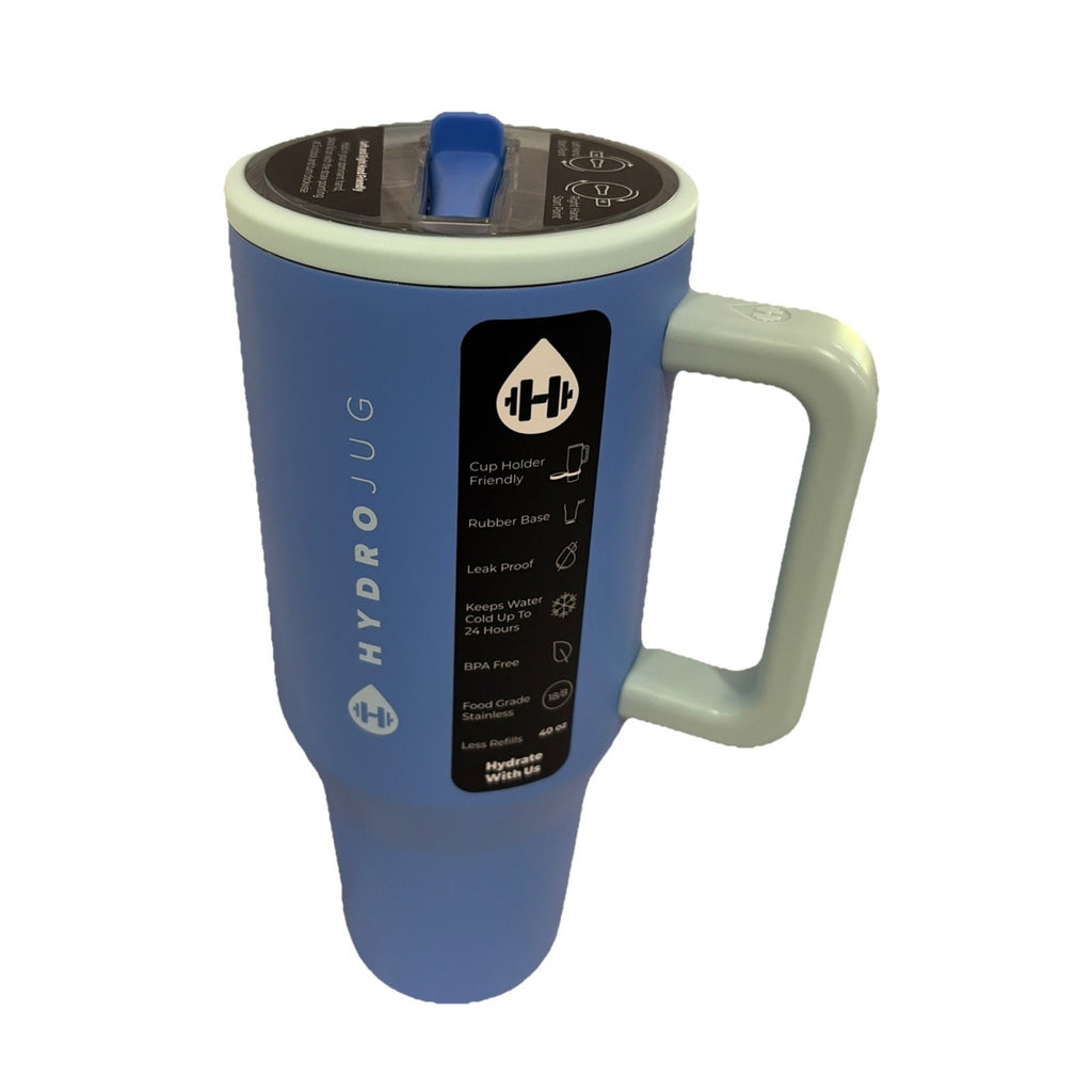 Hydrojug Insulated Stainless Steel 40oz Water Bottle with Flip Straw - Riptide