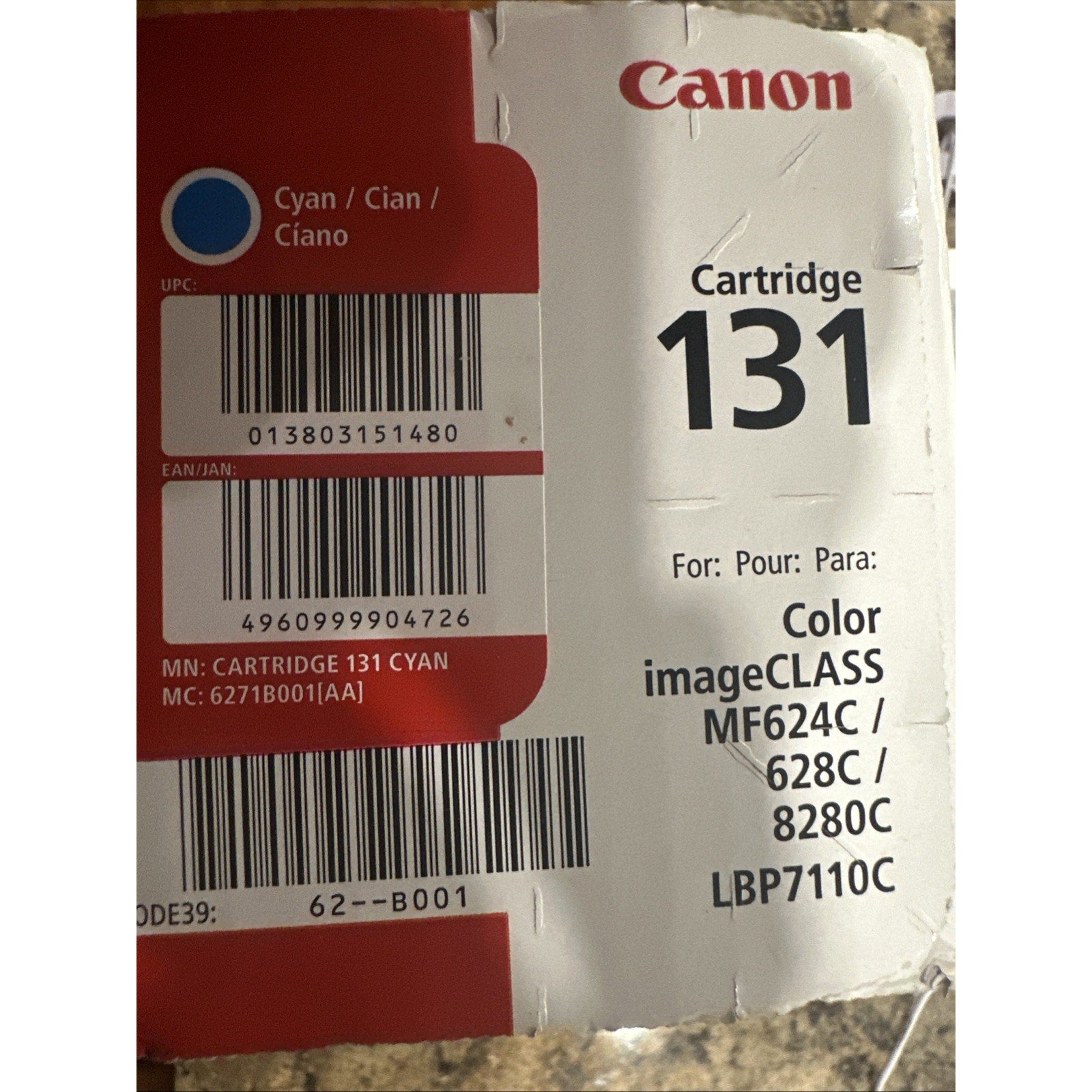 Canon GENUINE 131 Cyan Toner Cartridge