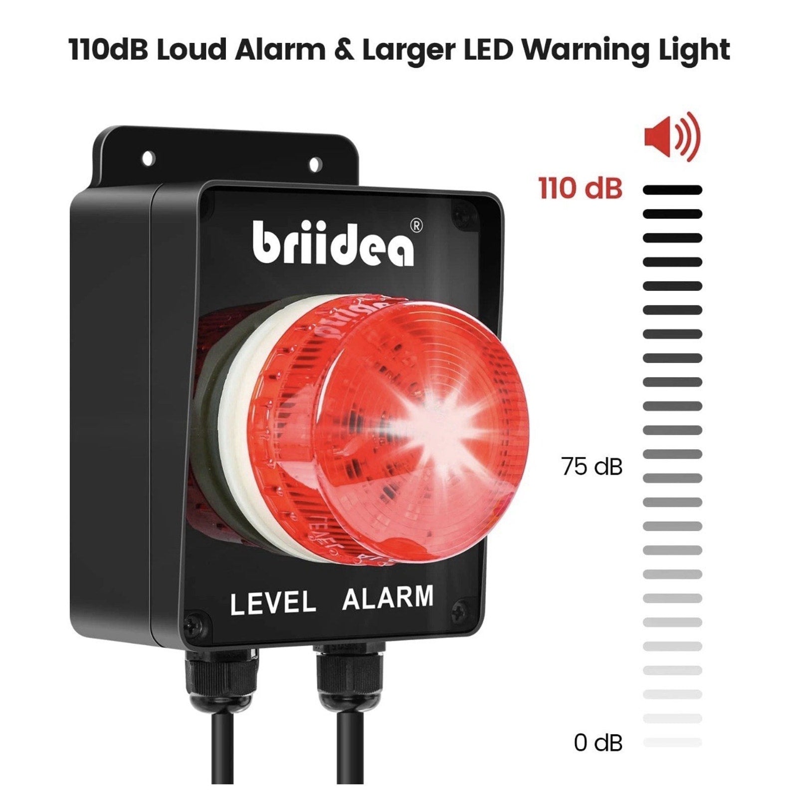Pump Alarm Indoor Outdoor High Water 10ft Float Switch Sump Led Briidea Septic