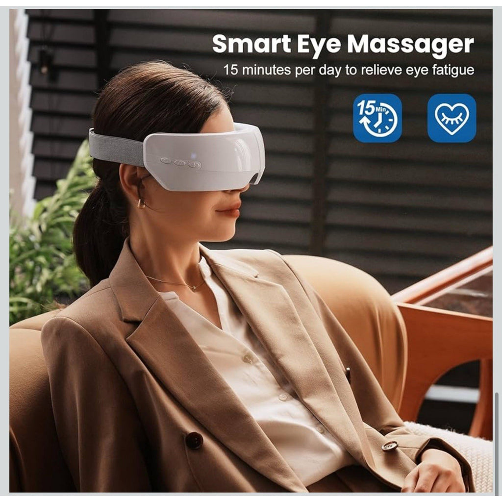 TOLOCO Eye Massager with Heat,Bluetooth Music,Compression,Electric Adjustable