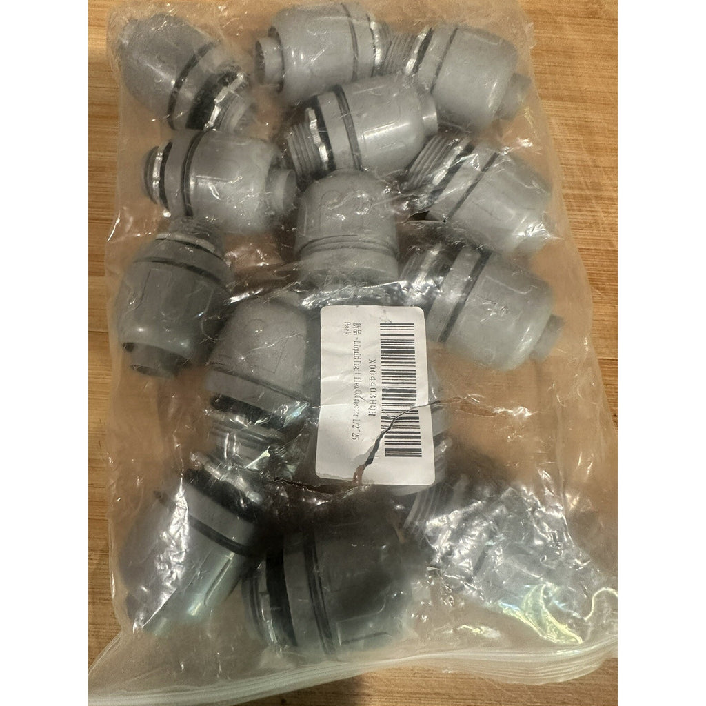 14 Conduit Connectors, 1/2 Inch Liquid Tight Connector NPT Non-Metallic for PVC