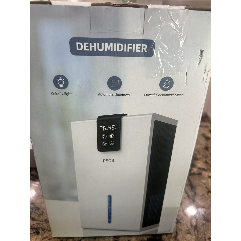 PSOS PS-01SG Dehumidifier, 118 OZ Water Tank, (980 Sq.Ft) 60W, 110V