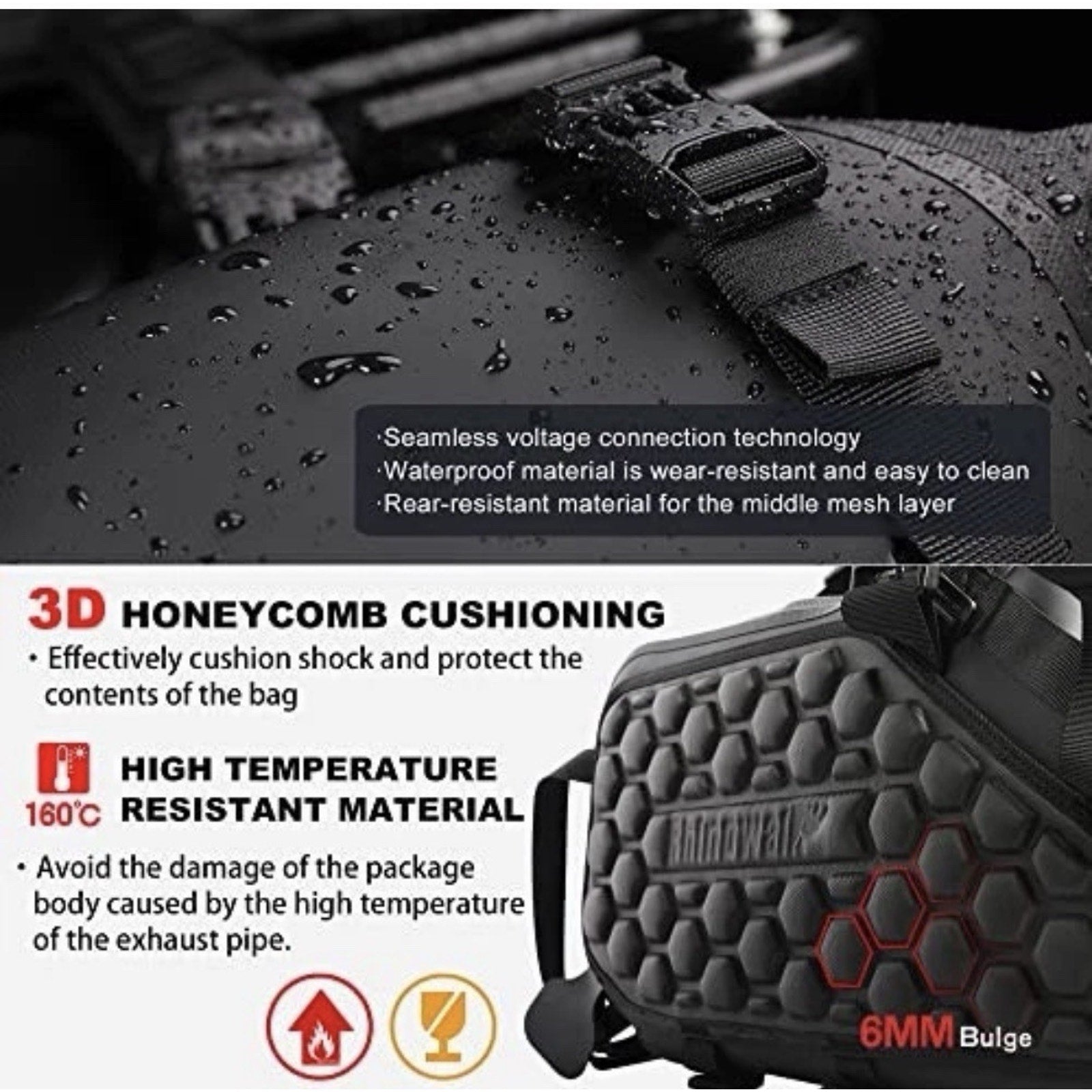 Rhinowalk Motorcycle Saddlebags 14L -28L Waterproof Motorbike Side Bags