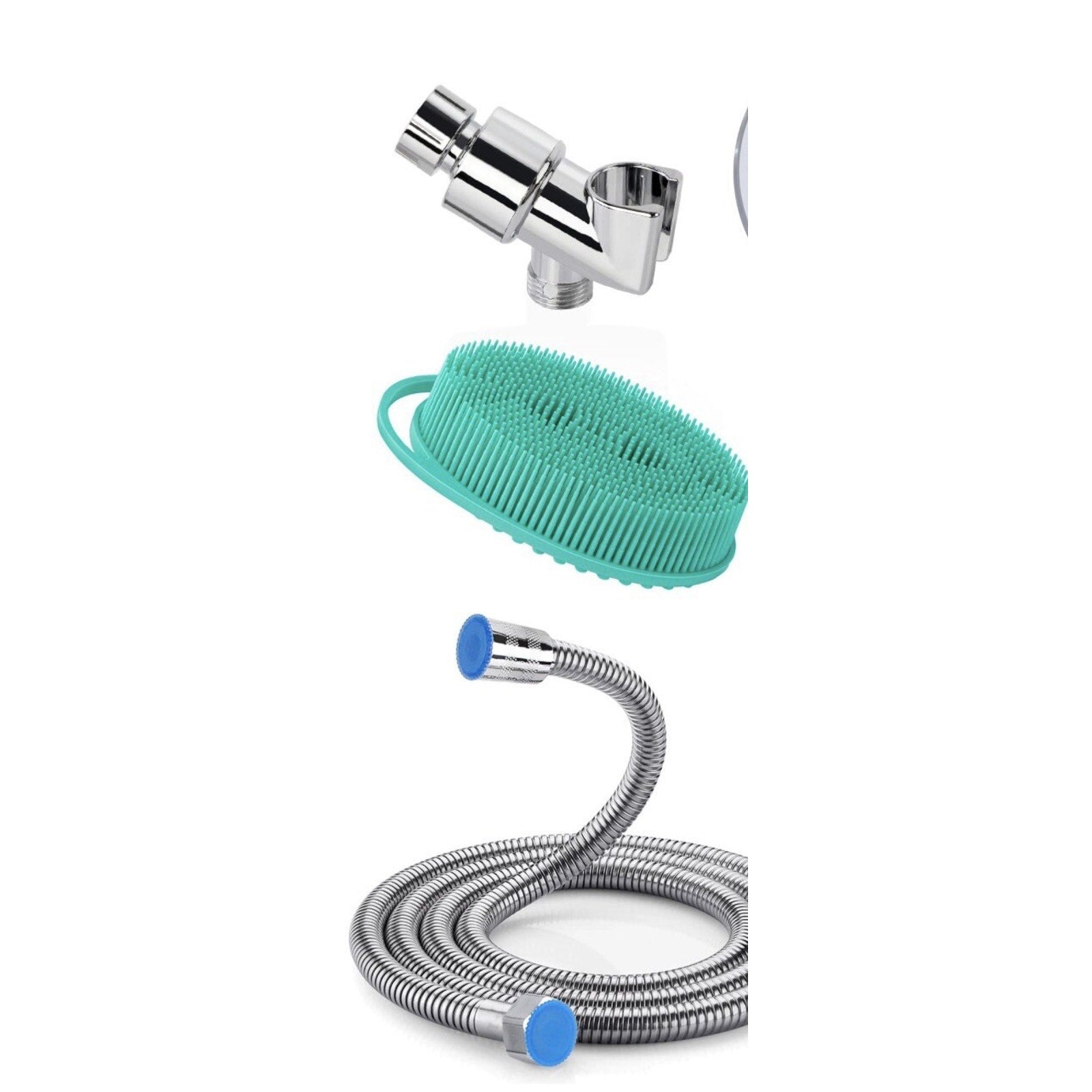 Turbo High Pressure shower heads W/Handheld 79 Inch Silver, Arm Holder, 3 Filter