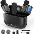 HEHOTTC Mini Wireless Lavalier Microphones for iPhone 15/16/17 & Android 2.4GHz