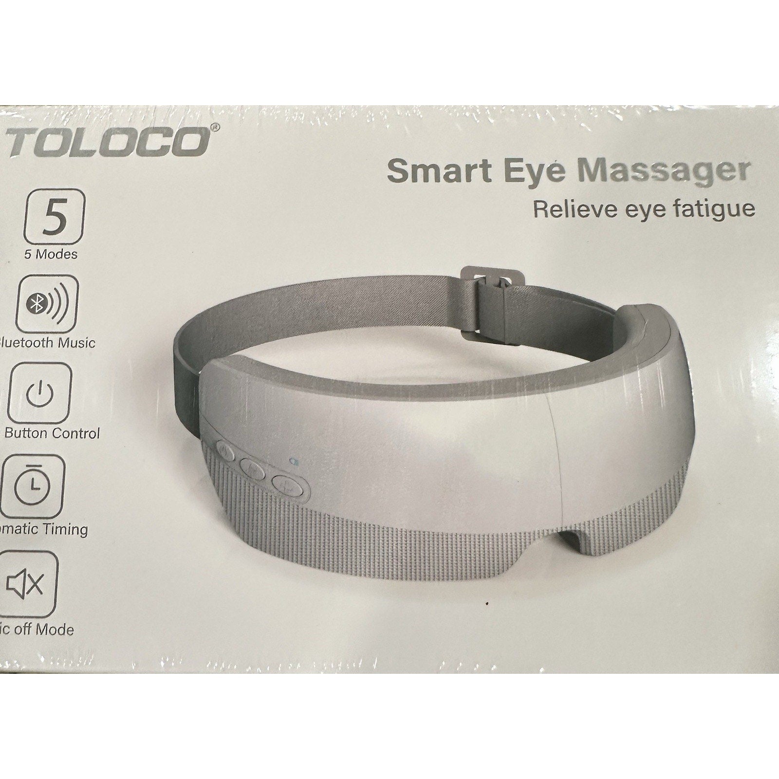 TOLOCO Eye Massager with Heat,Bluetooth Music,Compression,Electric Adjustable