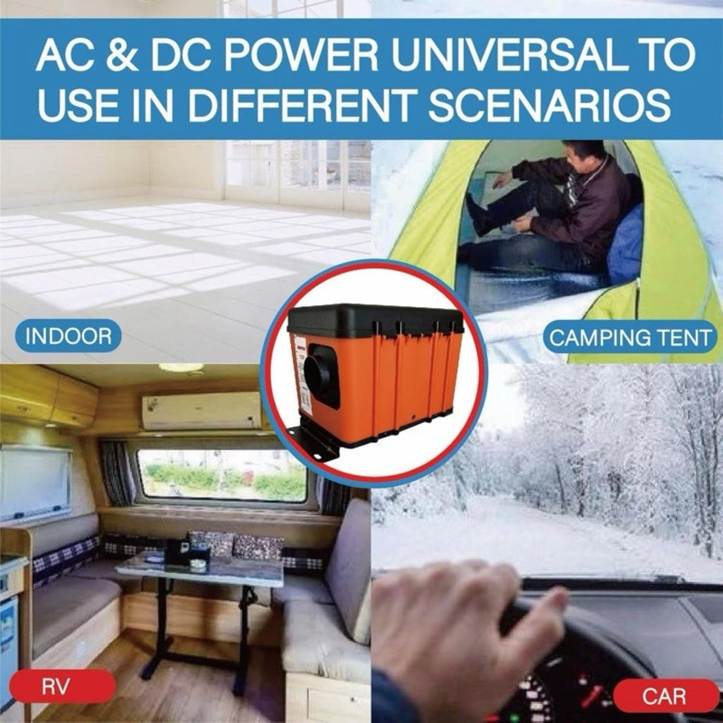 Diesel Air Heater 8KW 12V /24V W/Bluetooth AC110V AC Adapter For RV Camper, Tent