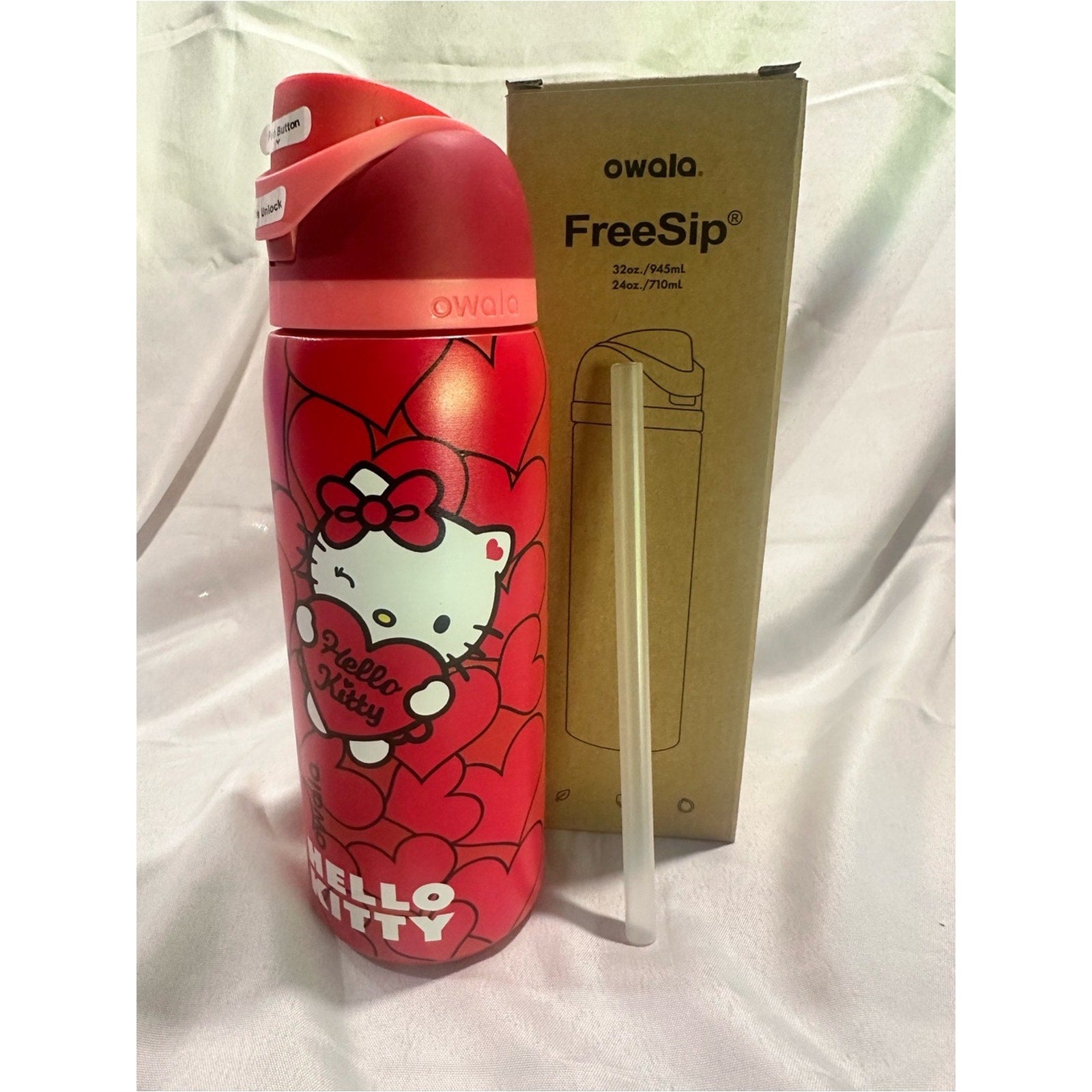 Custom Engraved Owala FreeSip Hello Kitty 32 oz