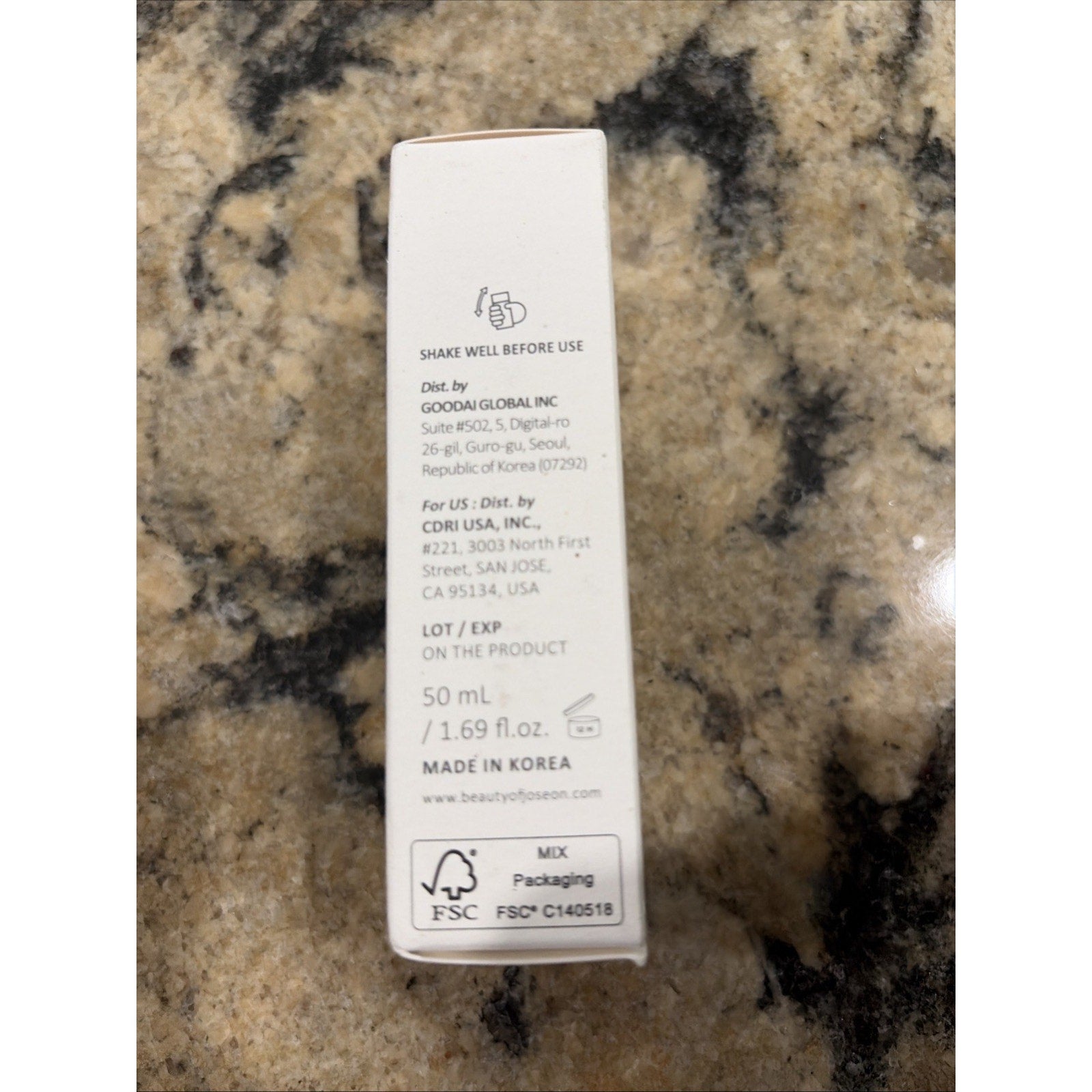 Beauty Of Joseon Daily Tinted Fluid Sunscreen SPF40 shade LP100 1.7oz
