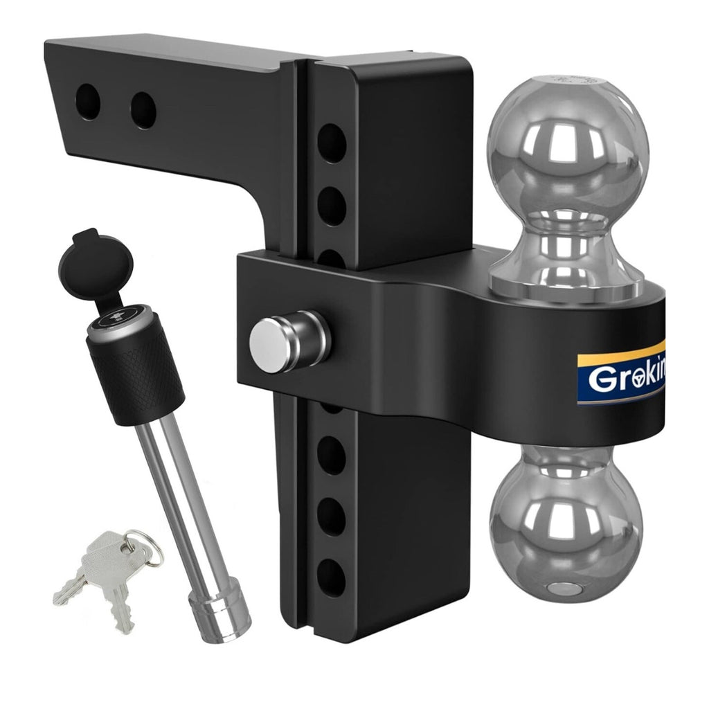 Trailer Hitch Fits 2 Inch Receiver, 6 Inch Adjustable Drop Hitch, 12,500 LBS