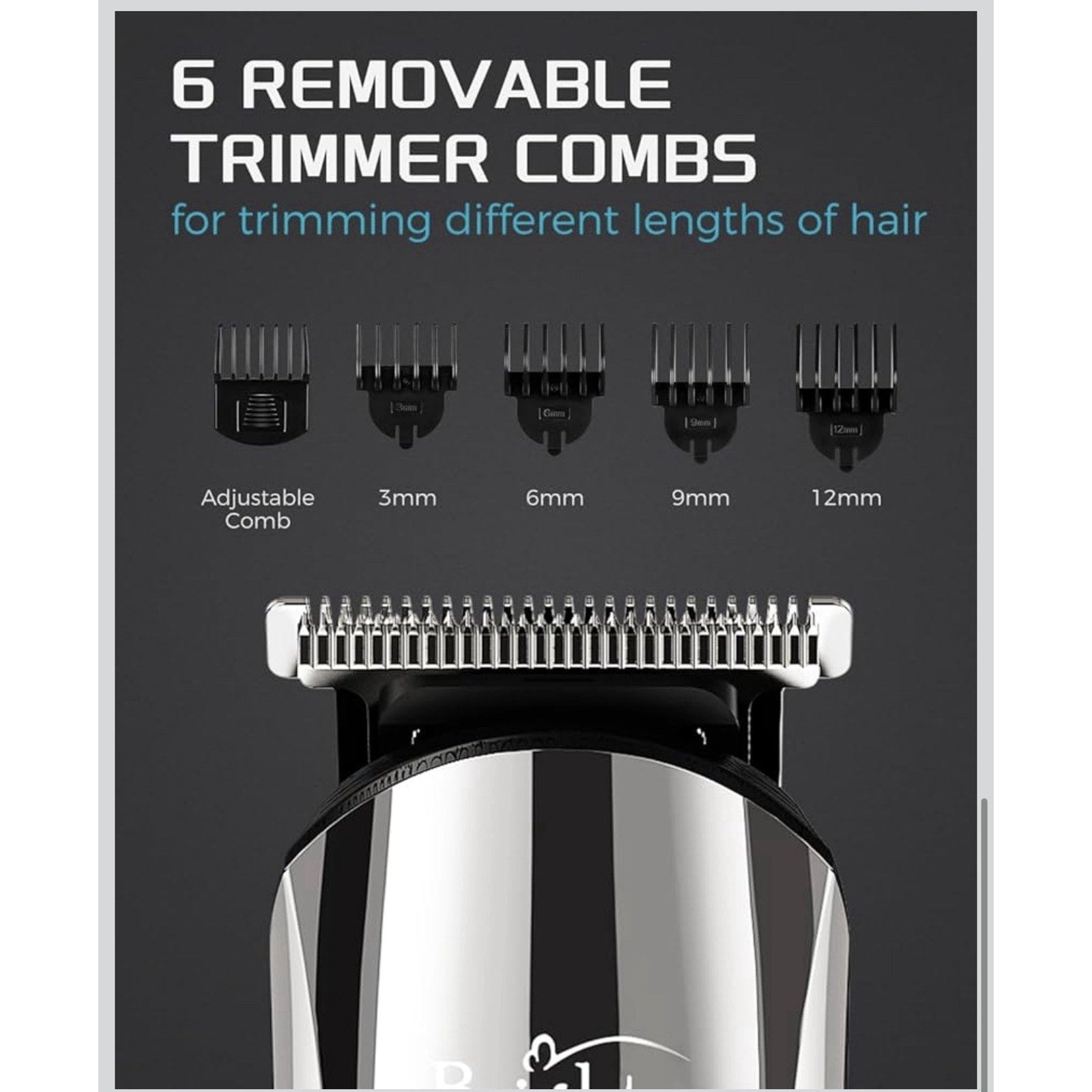 Brightup Stainless Steel Waterproof Beard Trimmer Men Electric Shaver 16 In 1