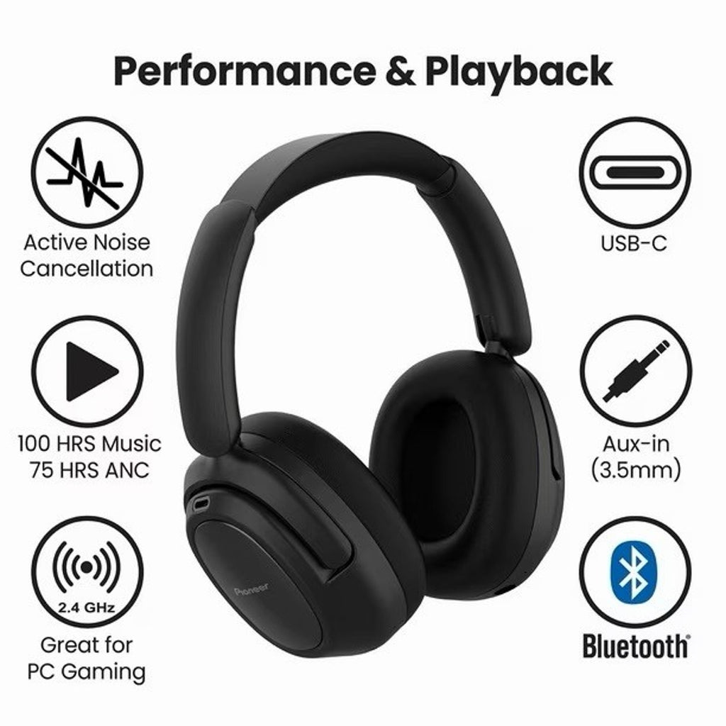 Pioneer A50 Dual Mode Wireless Headphones with Hybrid Active Noise Cancellation