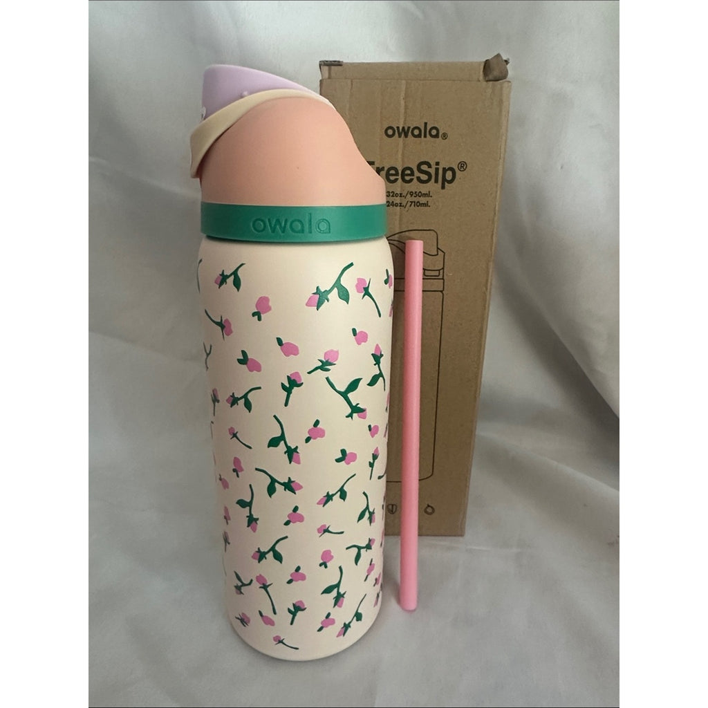 Owala insulated water bottle with a built-in straw. Tea Time 32oz. 2