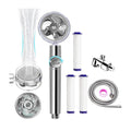 Turbo High Pressure shower heads W/Handheld 79 Inch Silver, Arm Holder, 3 Filter