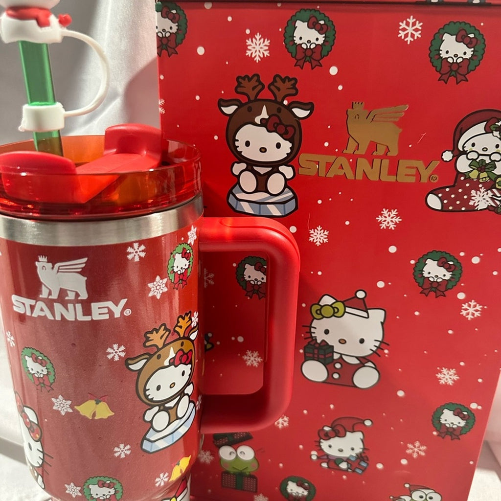 Stanley Tumbler 40 oz Chrostmas Red Hello Kitty