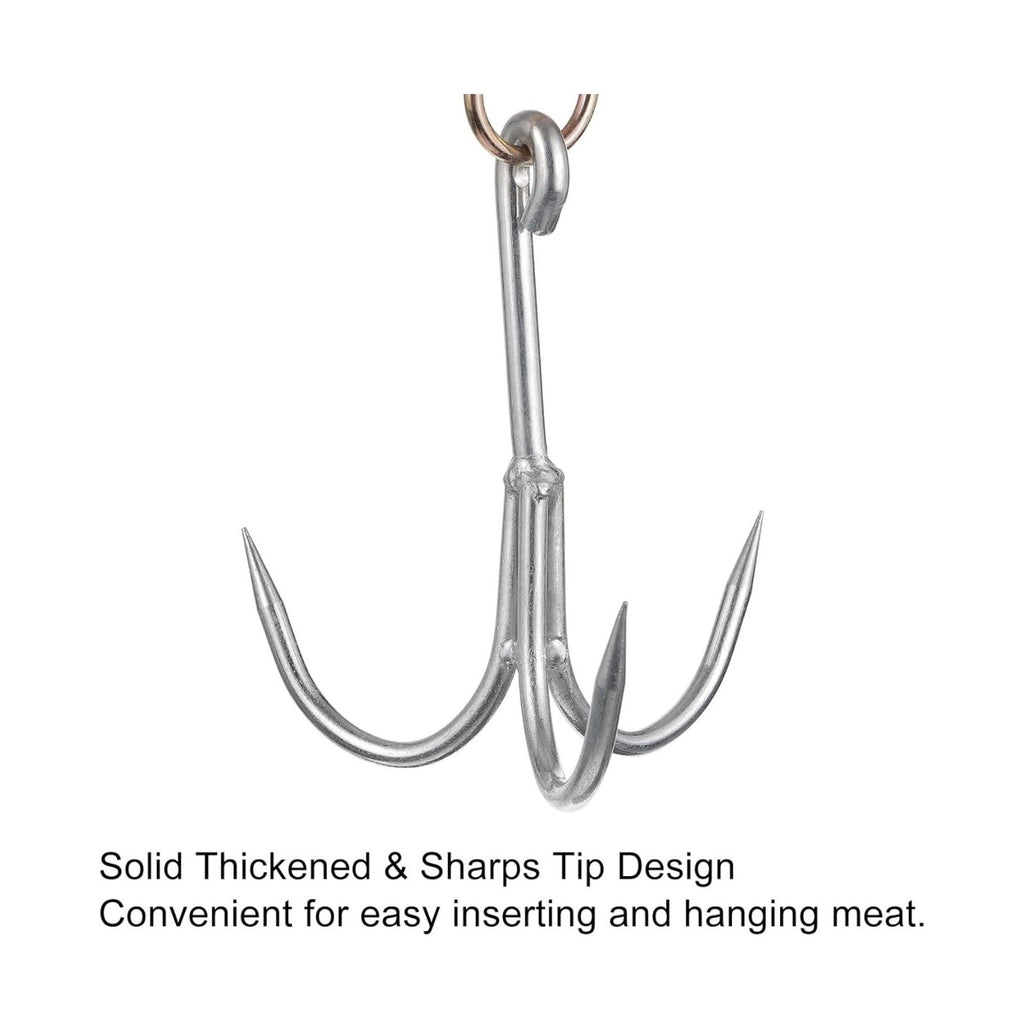 13.2'' Swiveling Meat Hook, 0.27'' Thickness Three-Prong Meat Hooks, 3Pcs
