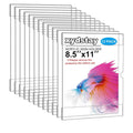 12 pack 8.5 X 11 Wall Mount Acrylic Sign Holder with Tape, Clear Plastic Menu