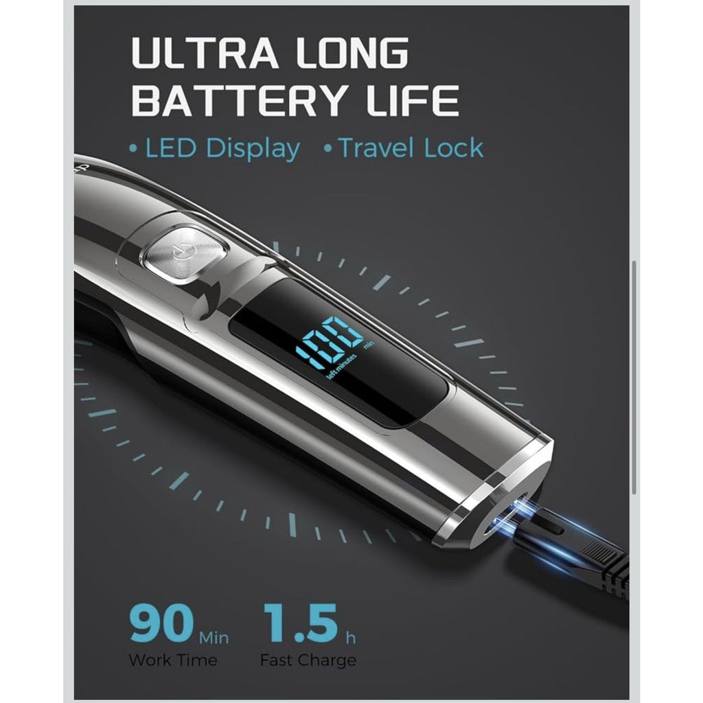 Brightup Stainless Steel Waterproof Beard Trimmer Men Electric Shaver 16 In 1