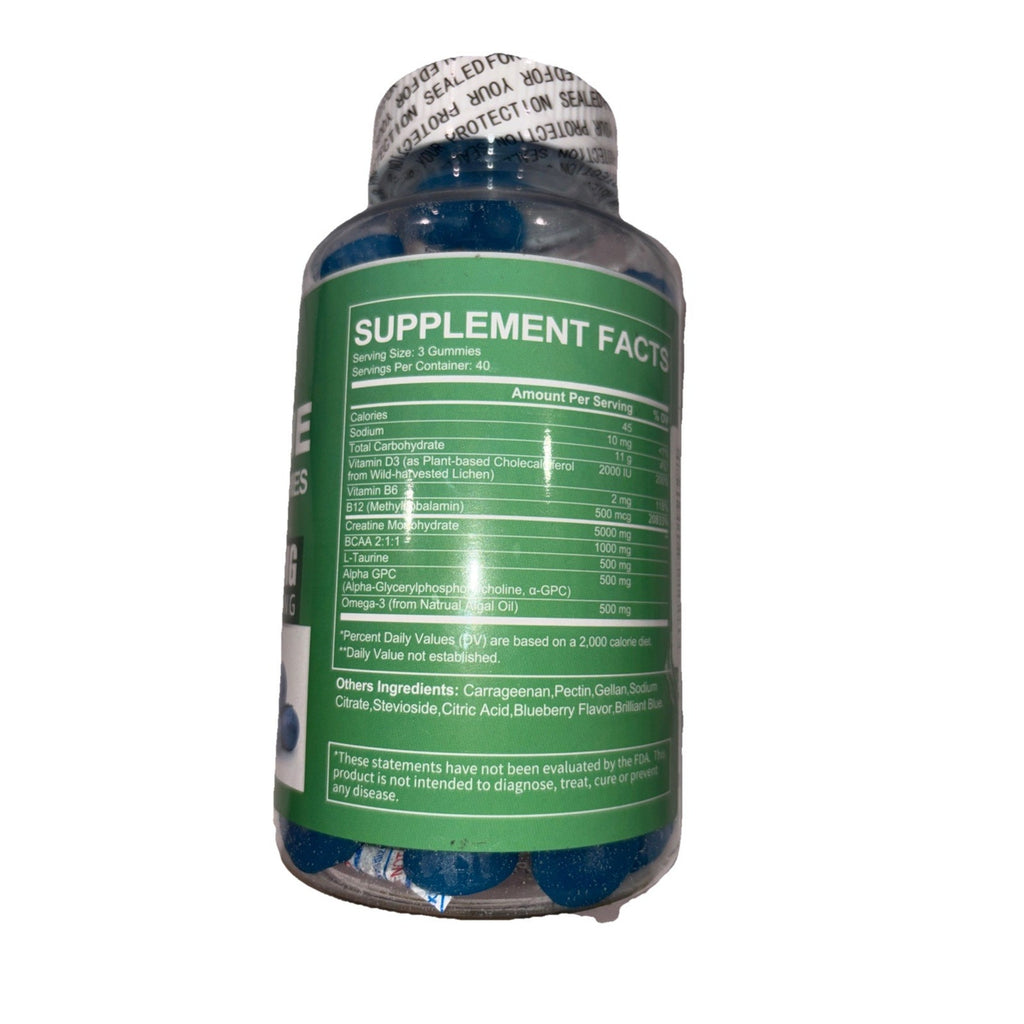 Creatine Monohydrate Gummies 120 Gummies 5000mg Muscle Strength and Energy Boost