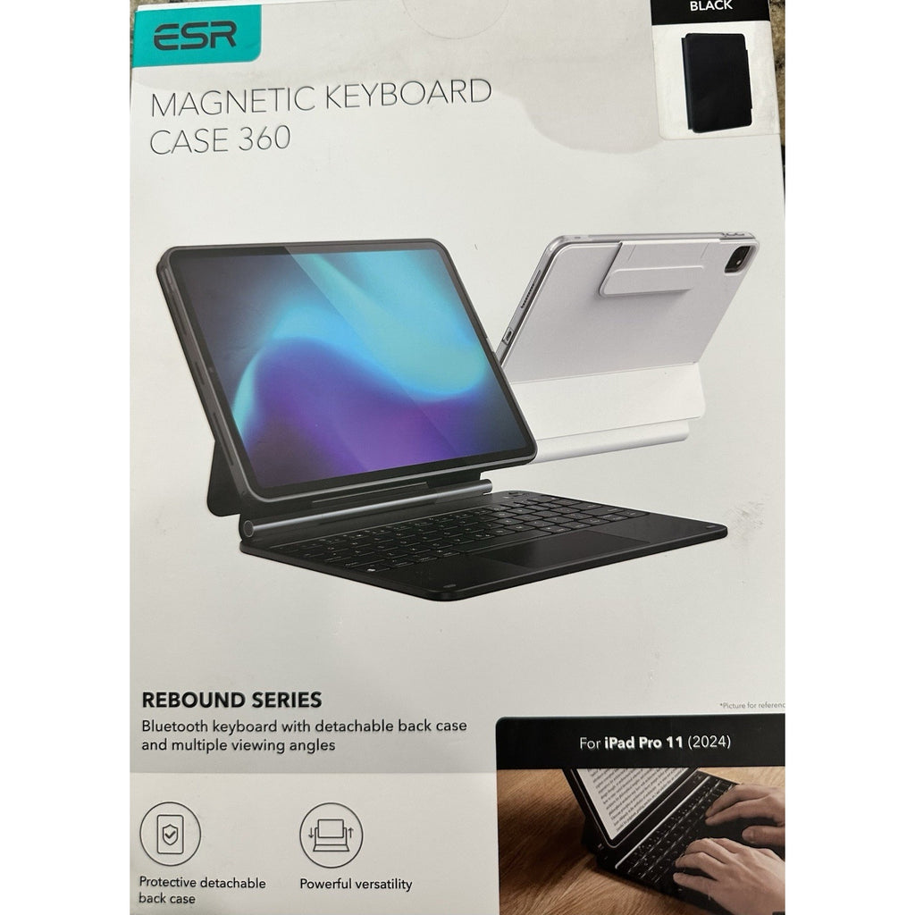 ESR iPad Pro 11 Inch Case with Keyboard (M4, 2024), iPad Pro 11 (5th Gen) Black