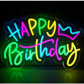 Large Happy Birthday Neon Sign for Birthday Party, Happy Birthday Light Style