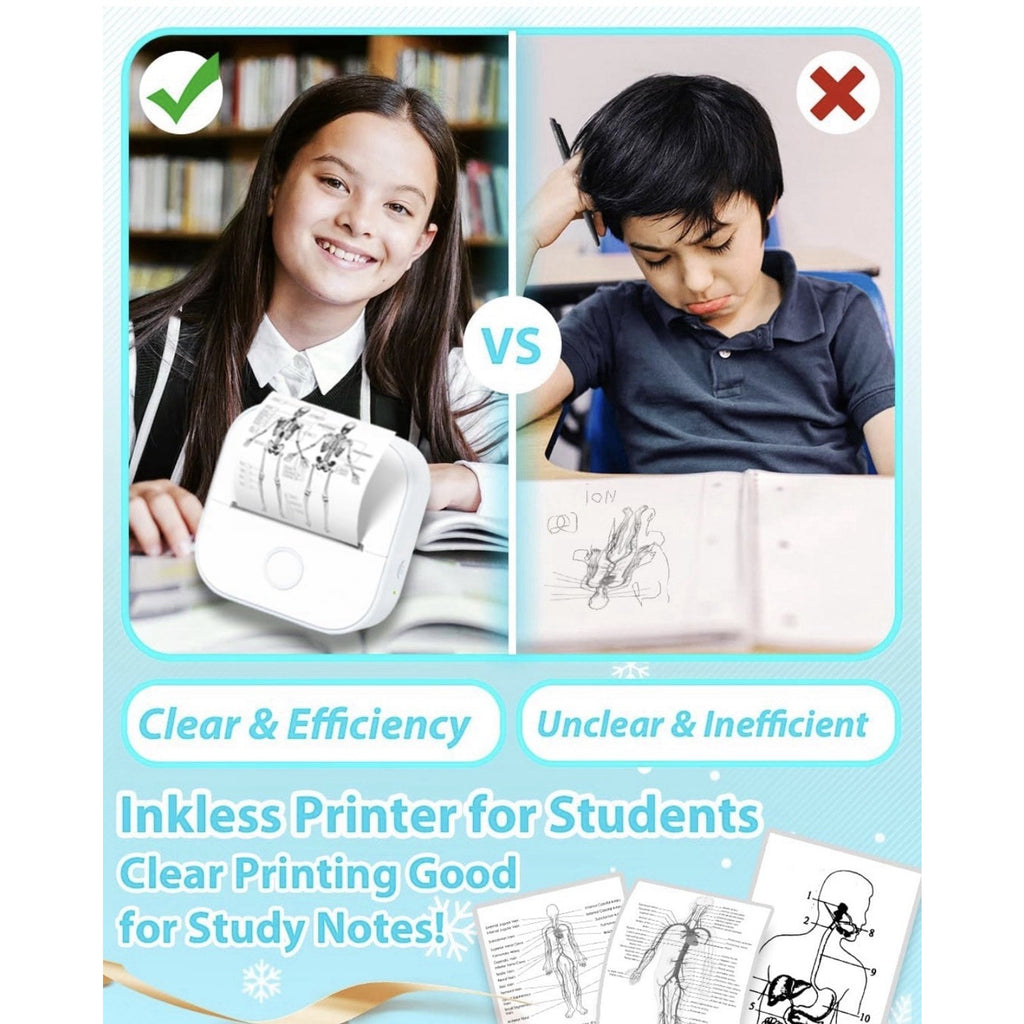 Phomemo Mini Printer - T02 Sticker Portable Small Printer Machine with Paper US