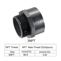 Set Of 3 PVC Pipe Fitting 3NPT Male Thread 3" Socket Straight Connector Gray