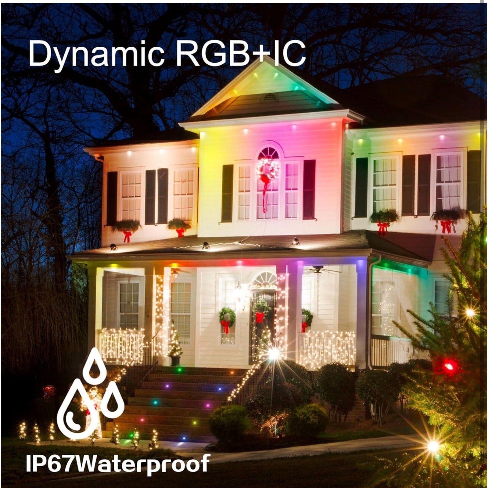 RGB+IC Recessed Led Deck Lights, Φ1.22" 30 Pack LED Deck Lights Kit, Smart Deck