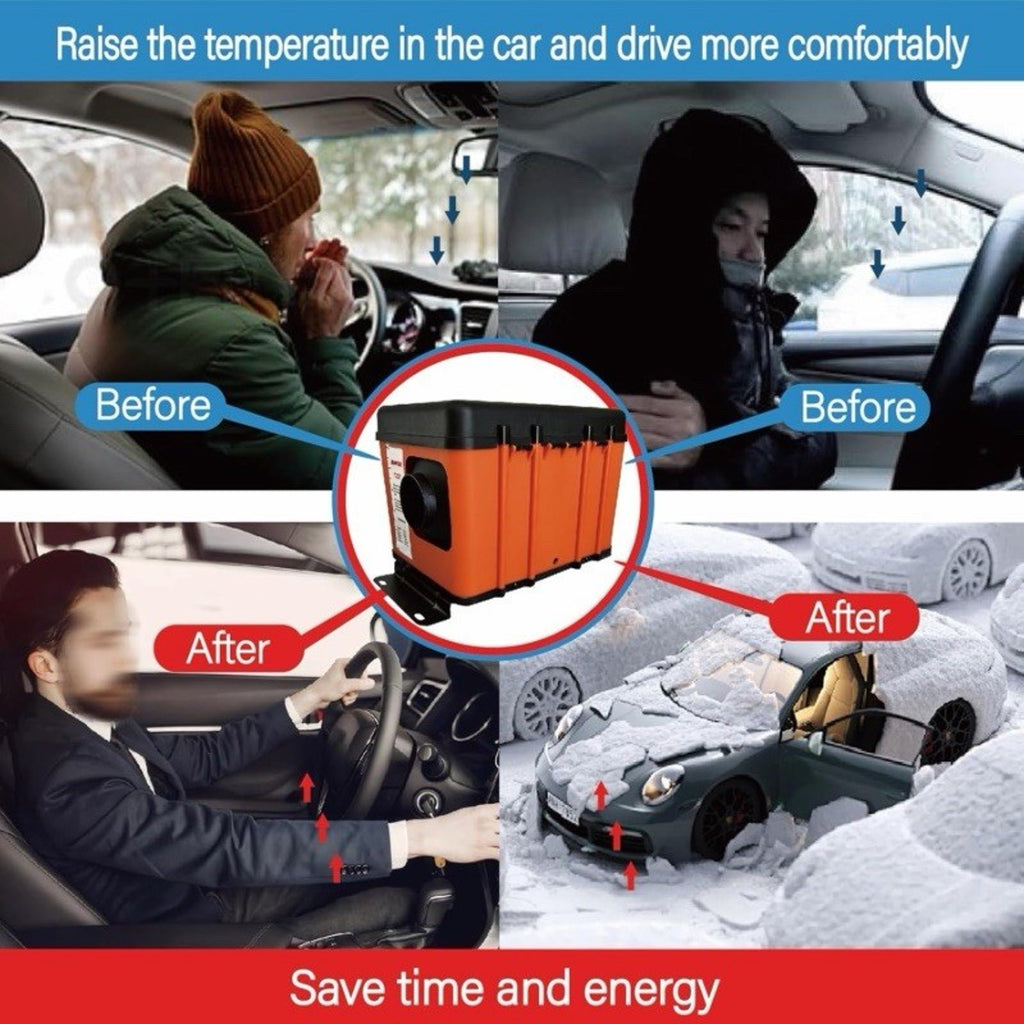 Diesel Air Heater 8KW 12V /24V W/Bluetooth AC110V AC Adapter For RV Camper, Tent